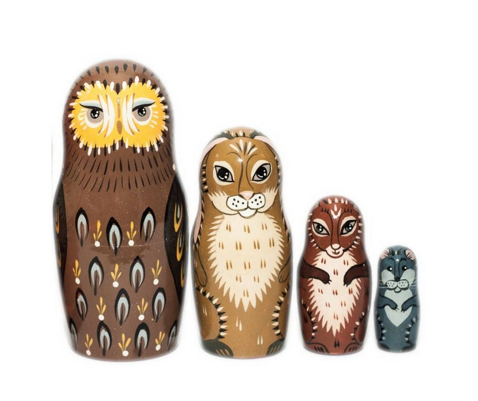 Nesting Dolls for Kids Animals Nesting Doll Developing Toy Etsy