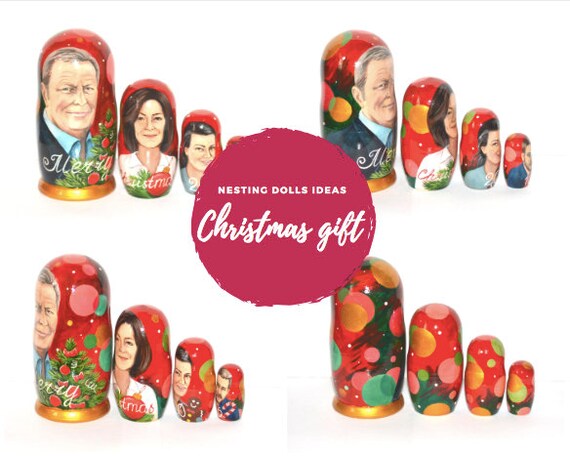 Custom Nesting Doll Portrait Personalized Portrait Dolls Unique Wedding Gift Gift for Her Personalized Anniversary Gift Family Portrait Etsy UK