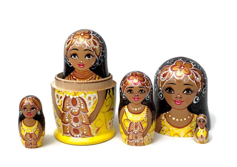 African hotsell nesting dolls
