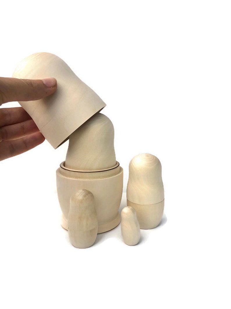 Blank Nesting Dolls 6 Inches Stacking Dolls for Toddler 5 Etsy