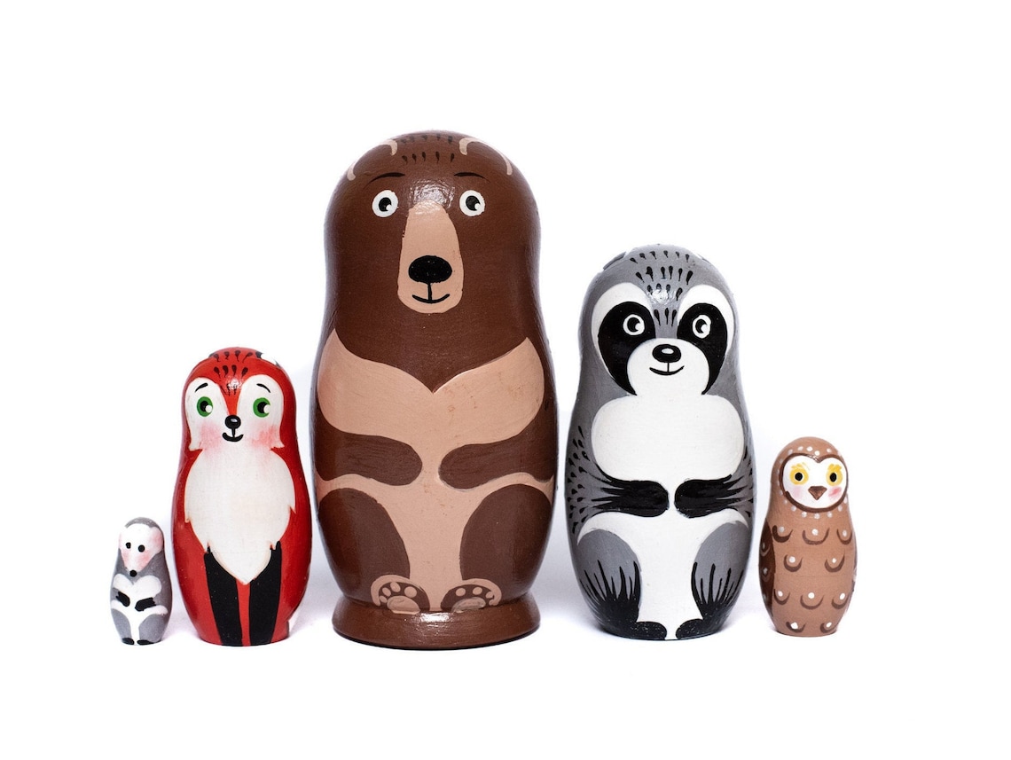 NEW Animal Nesting Dolls for Kids Developing Toy for Kids Etsy