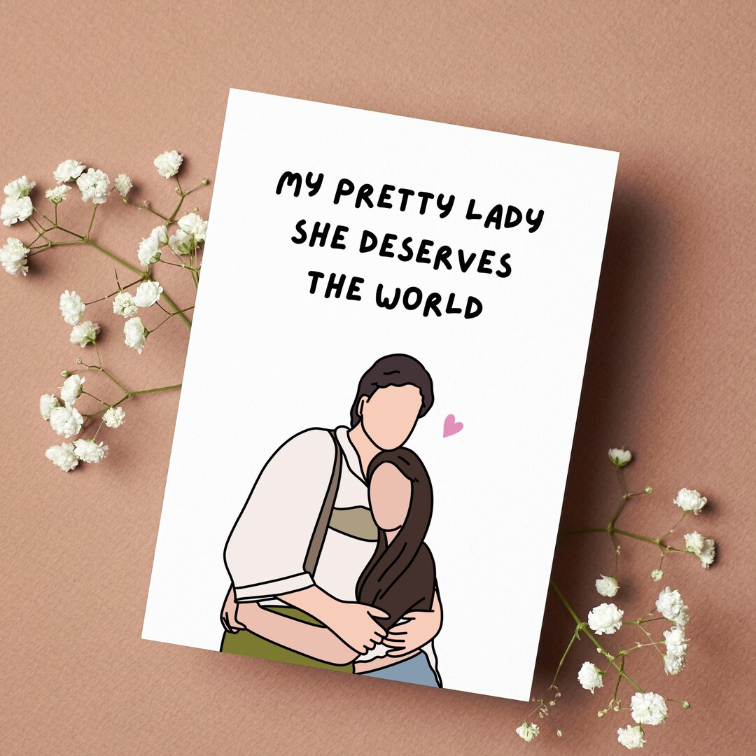 Personalized Faceless Portrait Card: Custom Illustration Anniversary ...