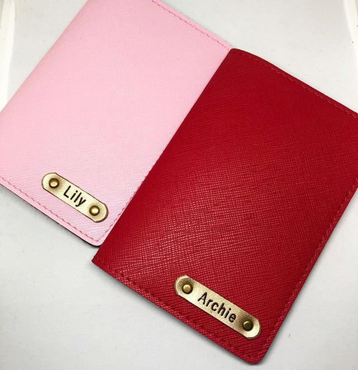 Laser Engraved Nametag Passport Holder Travel Personalized Etsy