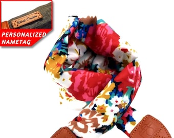 Personalized Gift  Camera Strap Shoulder Neck Soft fabric Scarf DSLR / Nikon / Canon / Sony Photo Carrying Strap / Camera Strap  Flowers