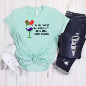 Little Mermaid Ariel inspired &quot;Ive had twenty, I want moooooore&quot; disney drinking Tee or Tanktop