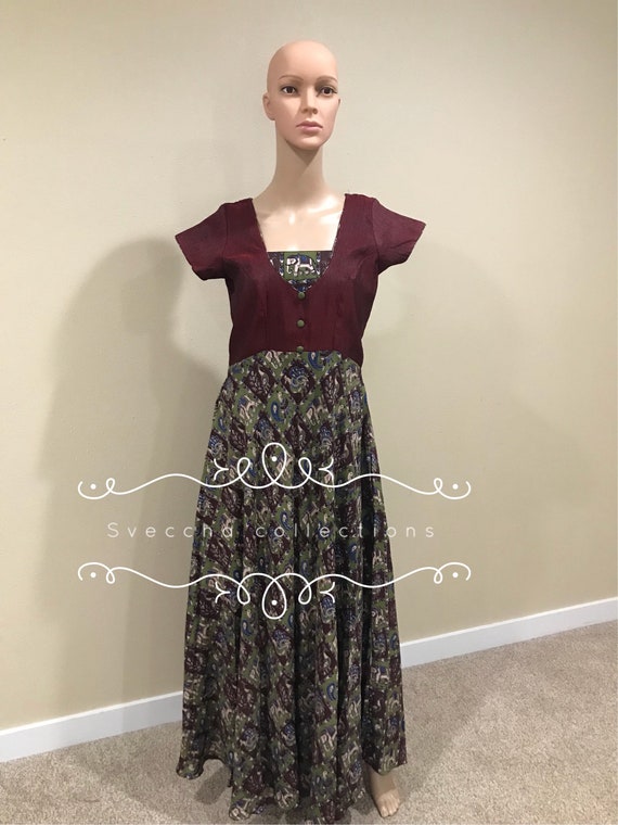 silk long frocks