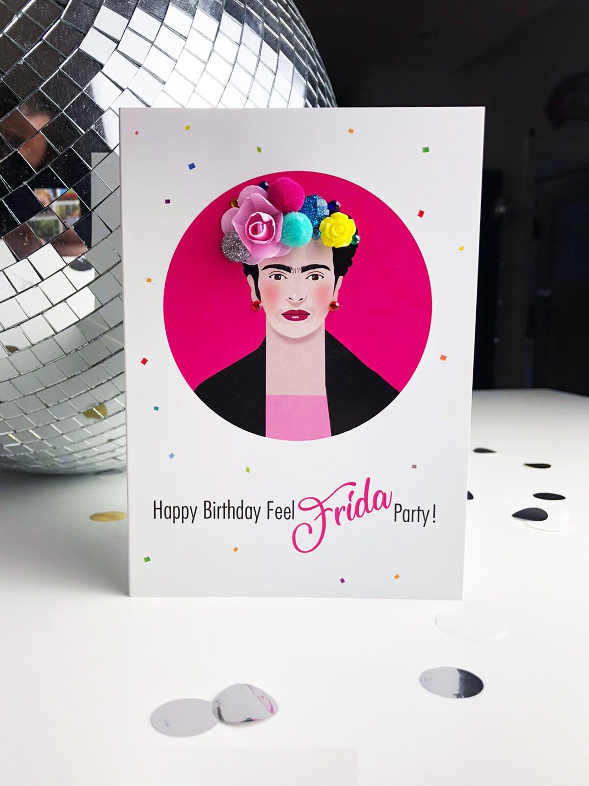 Frida Kahlo Birthday Card Frida Birthday Card Embellished | Etsy