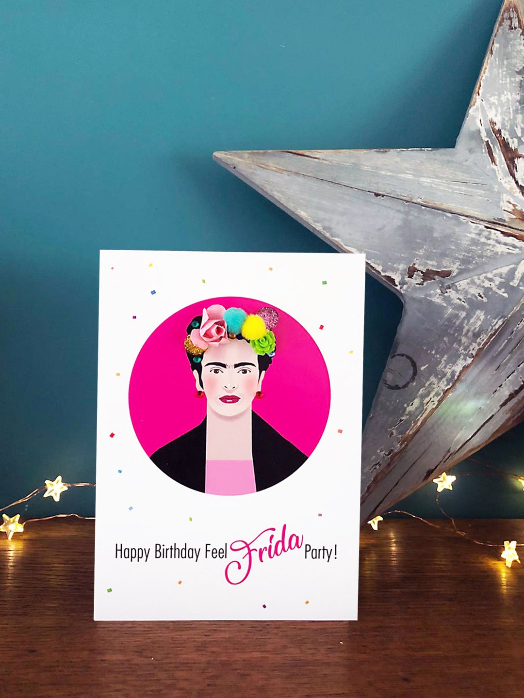 Frida Kahlo Birthday Card Frida Birthday Card Embellished - Etsy