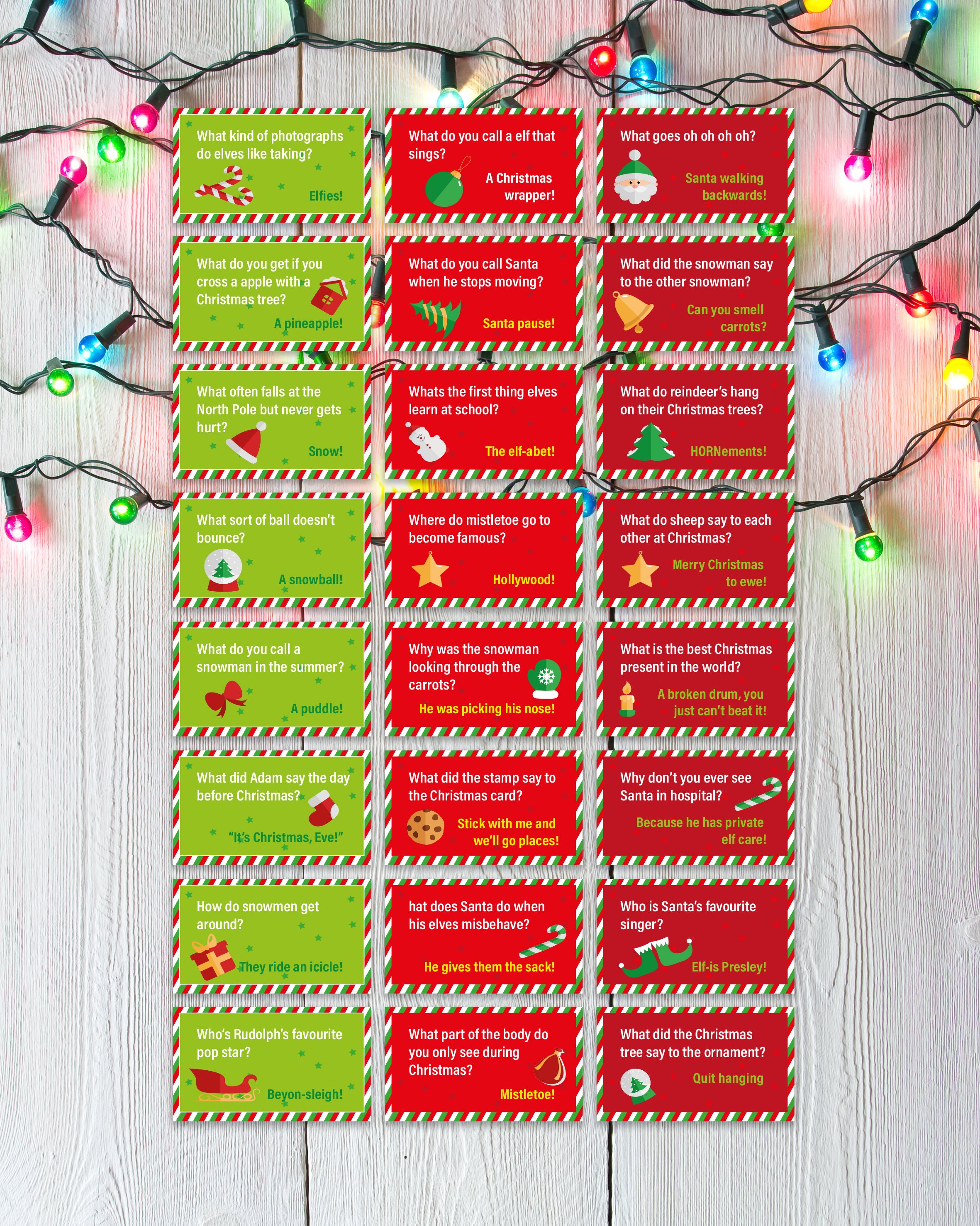 24 Christmas Jokes for Festive Fun Crackers Table Takers - Etsy UK