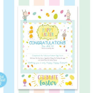 Easter Egg Hunt Certificate: Printable Easter Game (Download)