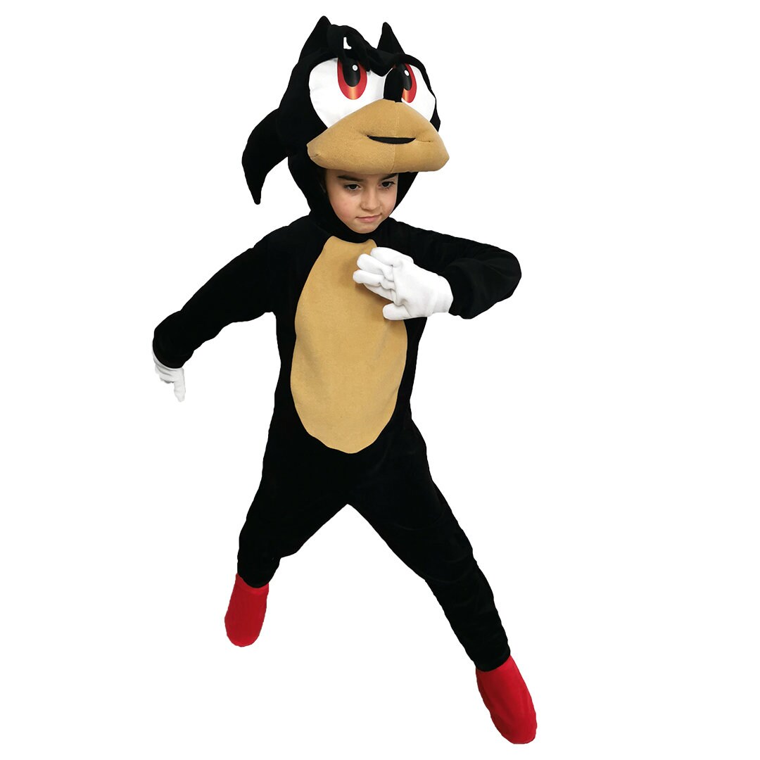 Sonic Kostüm schwarze Kinder Größe | Etsy