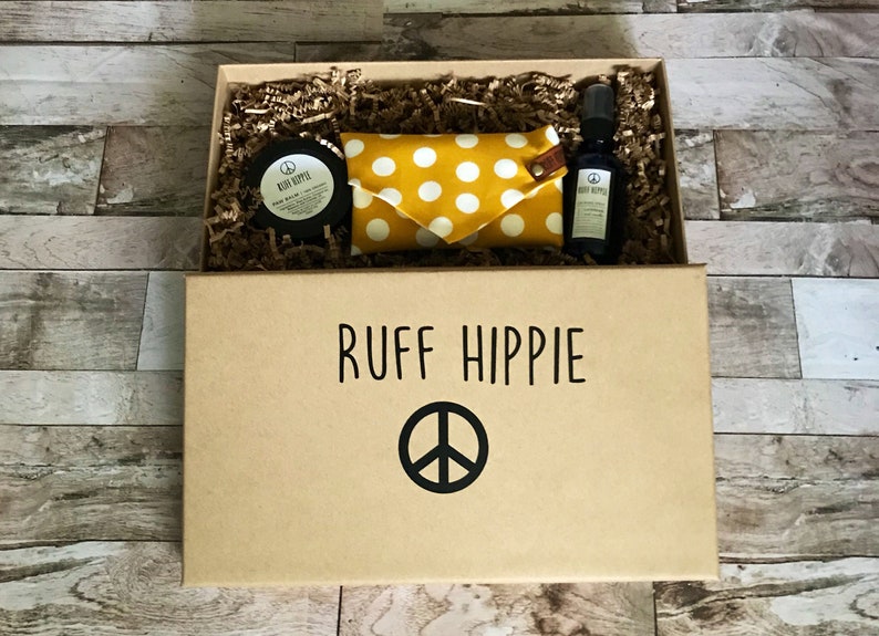 Dog gift set Organic pet care welcome home gift set for dog puppy Rescue Dog gift Set. Dog birthday present
