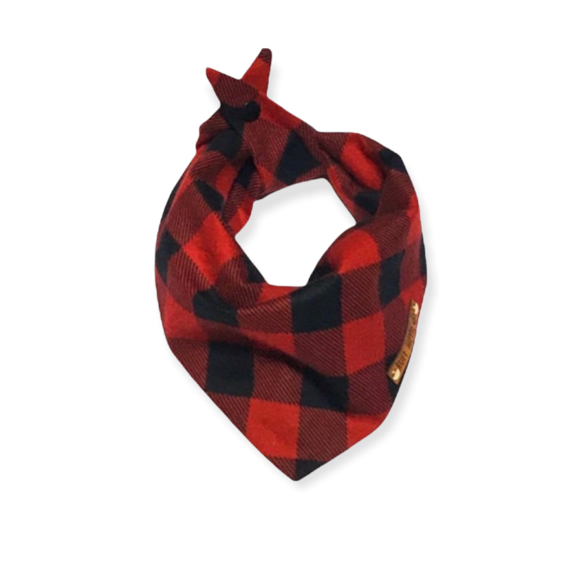 Dog bandana, Buffalo Plaid red and black. Dog stocking stuffer, dog g…