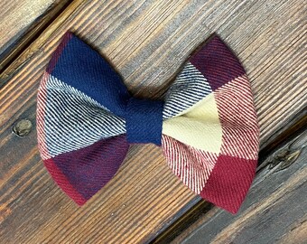 Dog Collar Bow Plaid