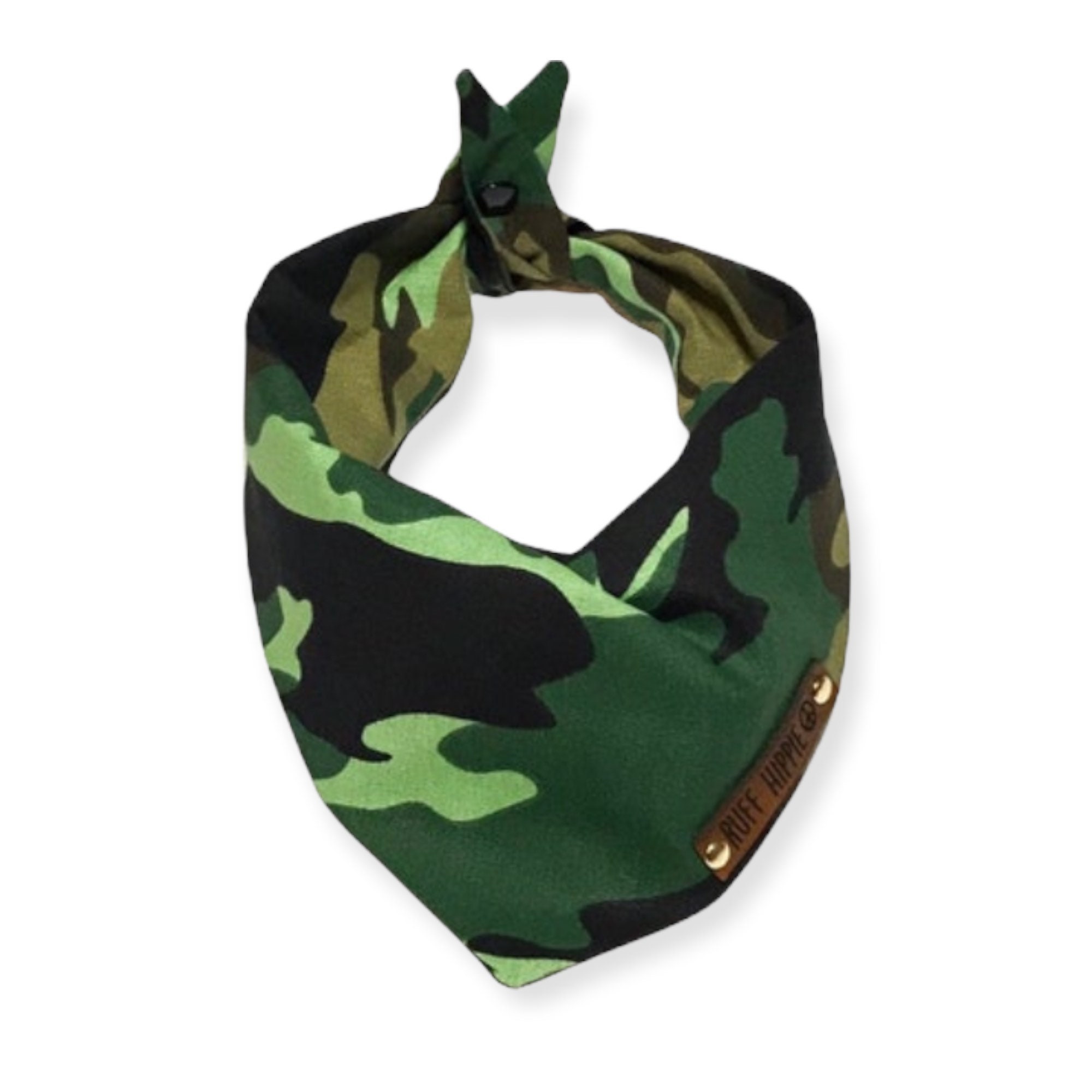 RuffHippie Dog Bandana Camouflage print, Army Dog Bandana, boy dog ba…
