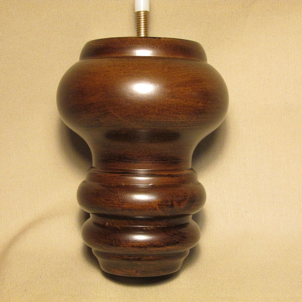 5 1/2" tall turned spindle leg.  Brown finish SET OF 4