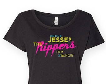 Uncle Jesse and the Rippers 90s Womens Flowy Scoop Neck Shirt