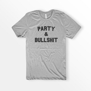 ShirtLoaf 90s Rap Shirt Party and bullshit Biggie Smalls Athletic HeatherBella Canvas Unisex Short Sleeve T-shirt