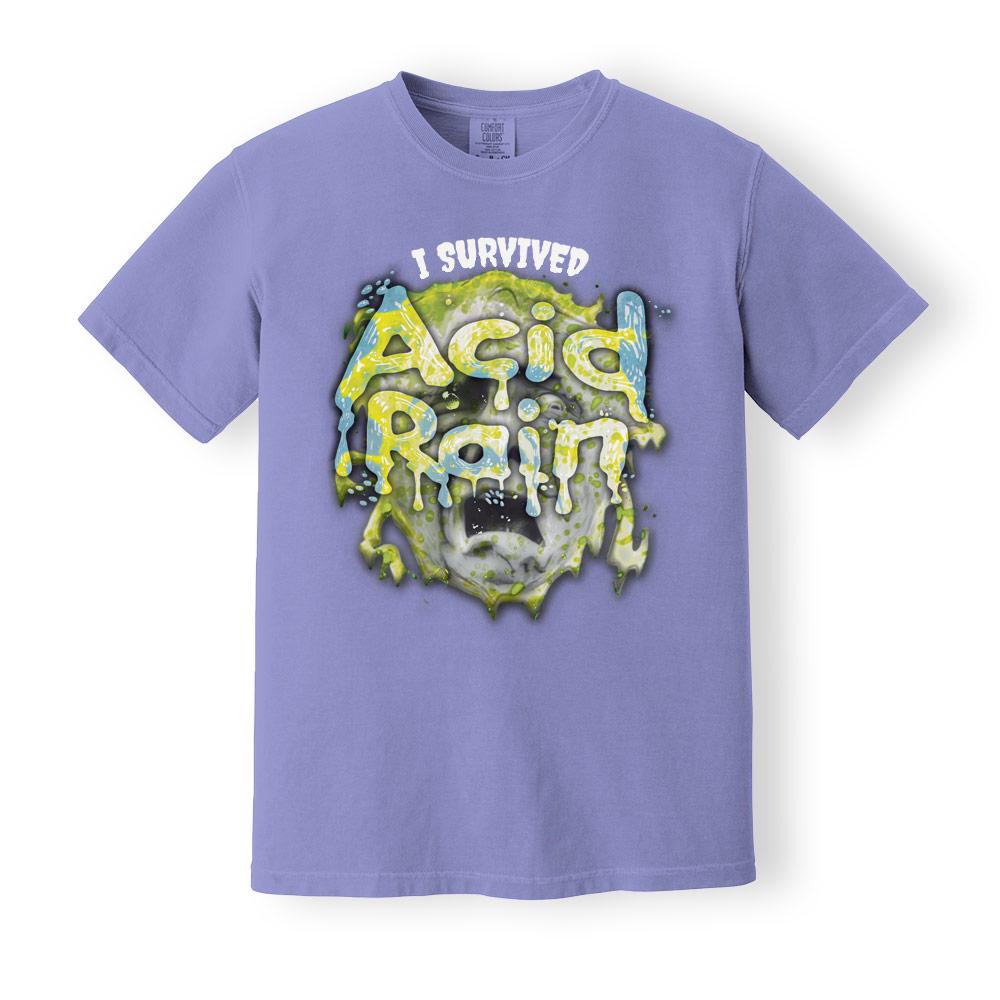 90's Comfort Colors Garment Dyed Shirt I Survived Acid Rain, 1990's pop culture t shirt,