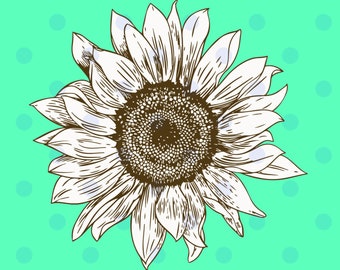 Download Free Svg Half Sun Flower File For Cricut - King SVG 500 ...
