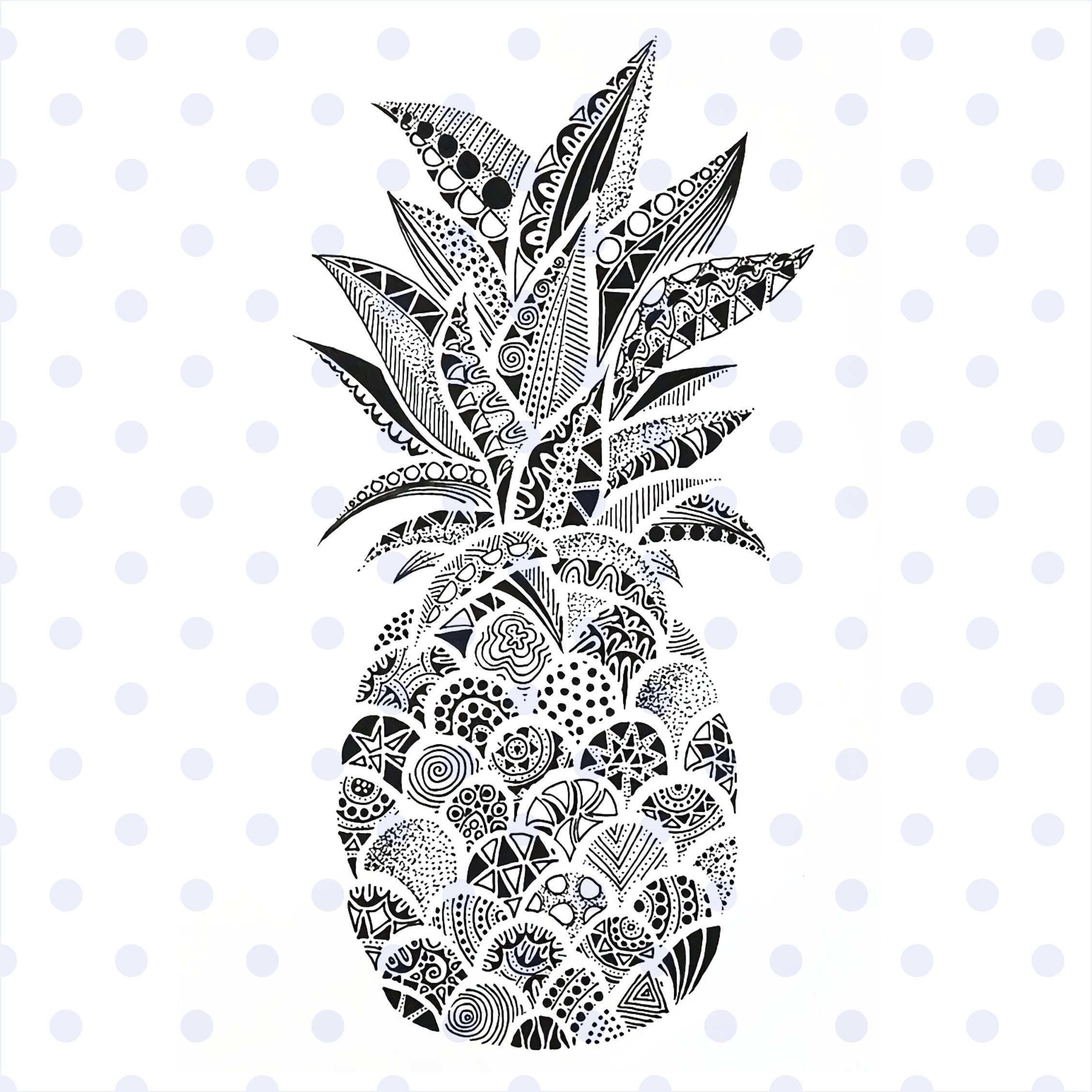 Download Pineapple SVG Pineapple Monogram SVG Pineapple SVG Cut | Etsy