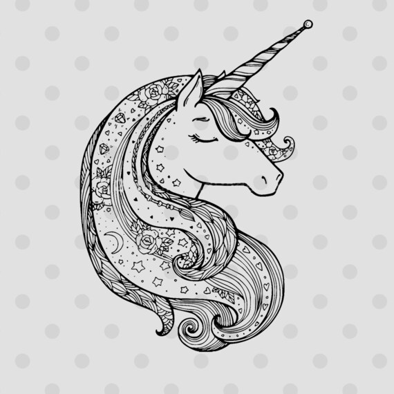 Download Mandala Svg Unicorn Zentangle SVG Unicorn Mandala svg | Etsy