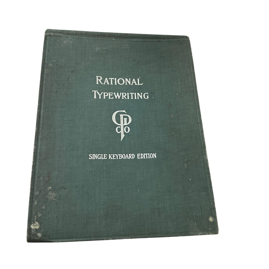 Type Writing Textbook Antique Book Rational Typewriting Textbook Single Keyboard Edition 1910 ...