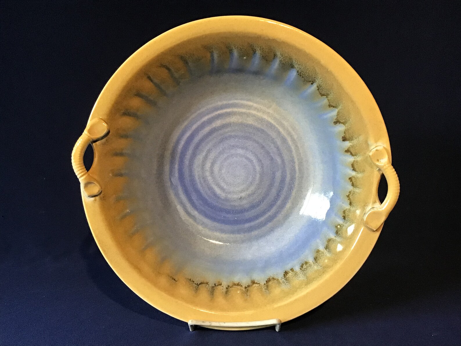 Large Fluted Serving Bowl Etsy