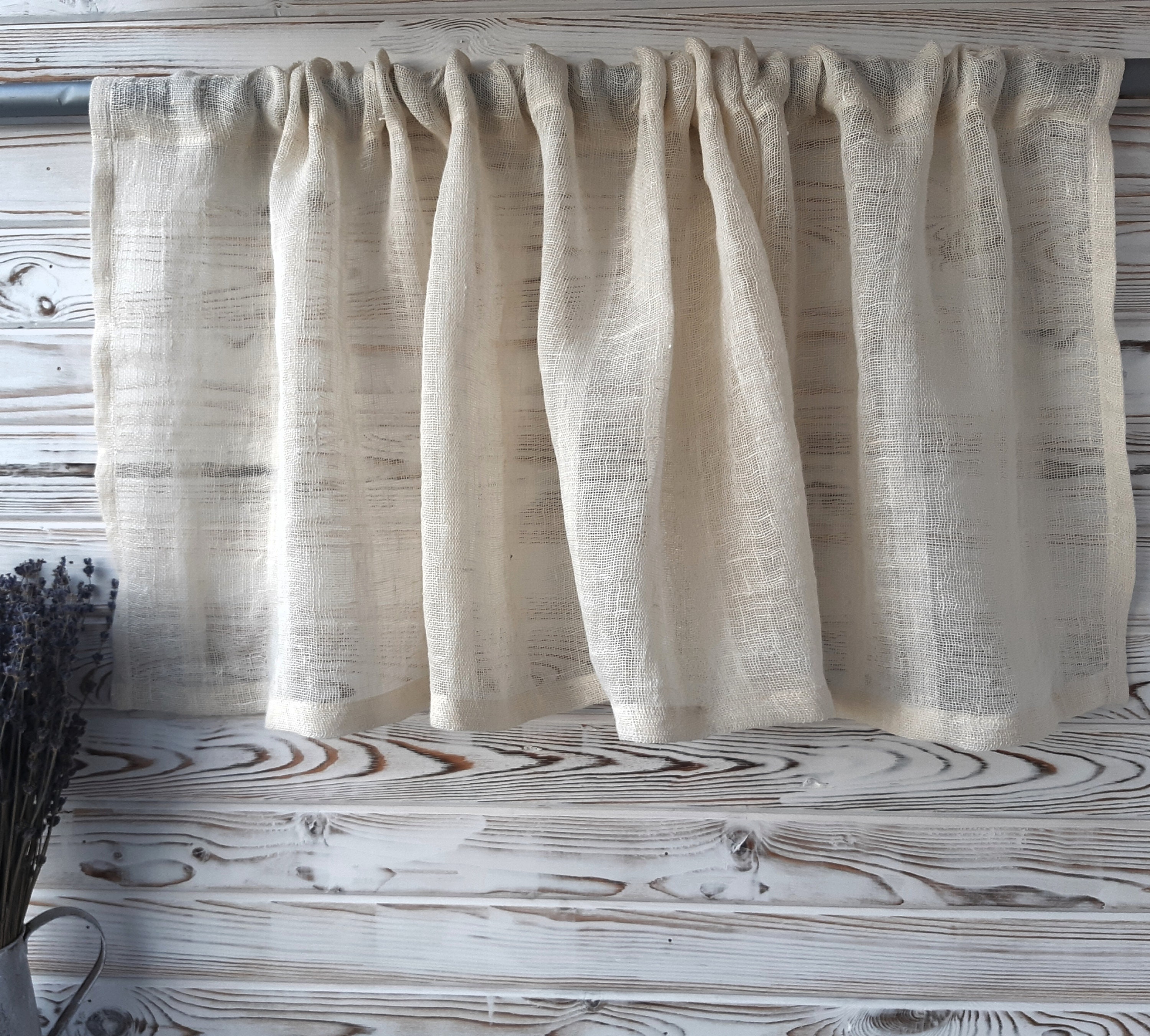 Kitchen Curtains Linen Curtains Panel Farmhouse Curtains Etsy