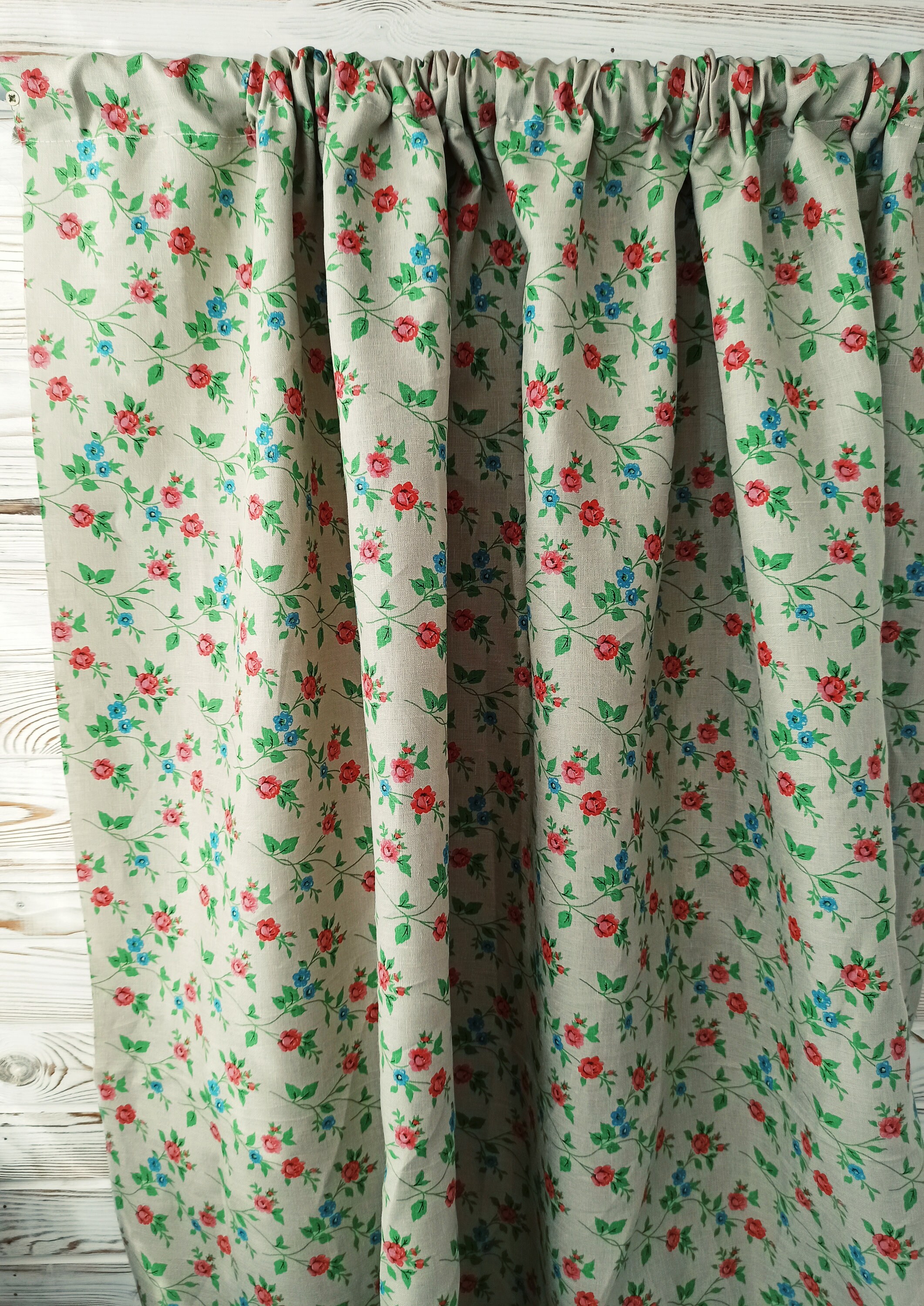 Kitchen curtains linen curtains panel farmhouse curtains Etsy
