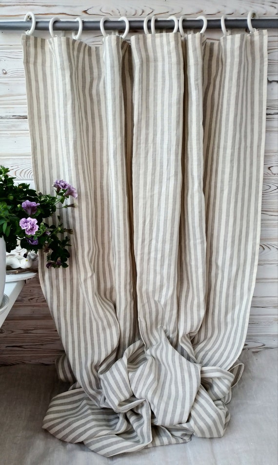 Kitchen Curtains Linen Curtains Panel Farmhouse Curtains Etsy