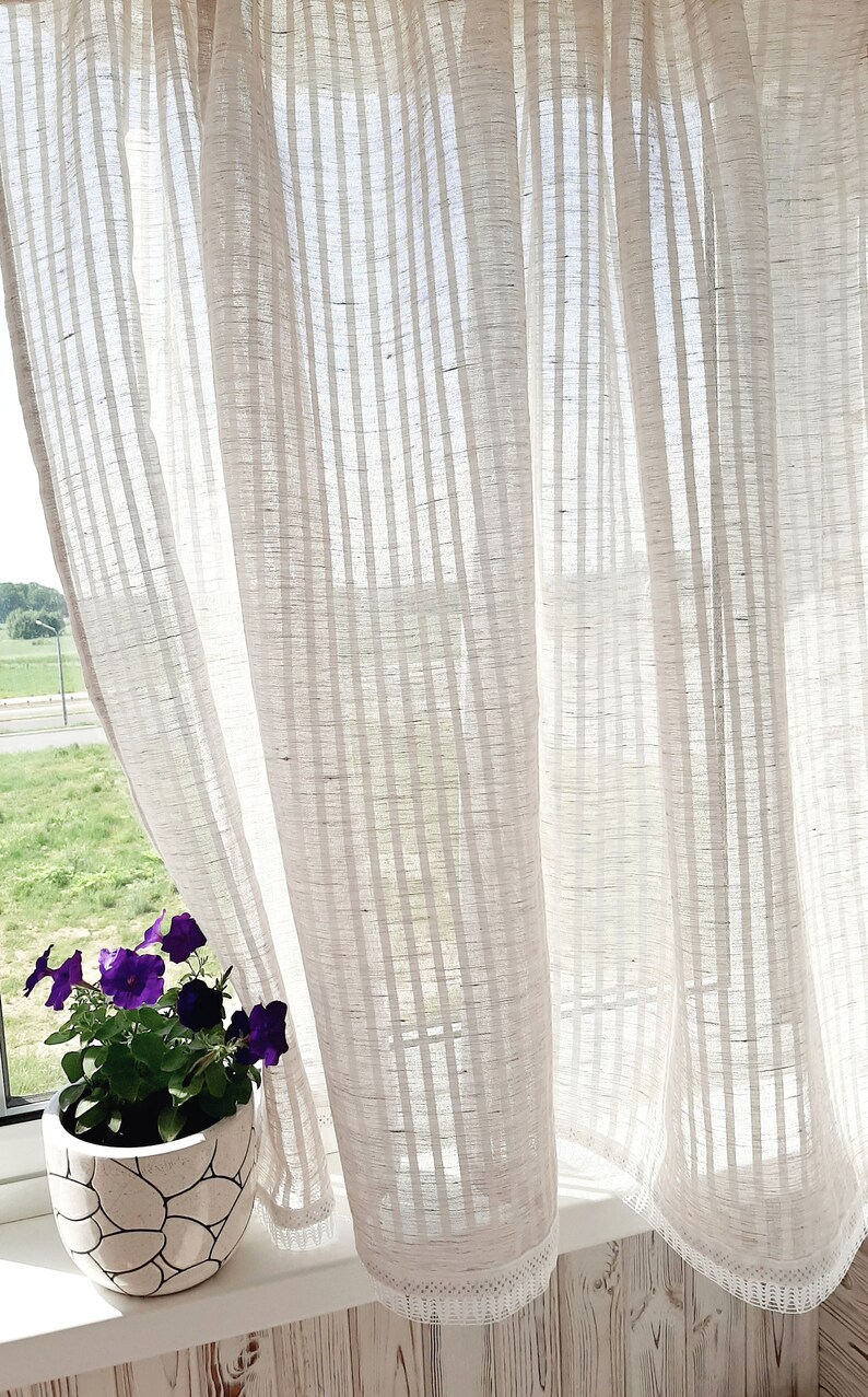 Kitchen Curtains Linen Curtains Panel Farmhouse Curtains Etsy Australia