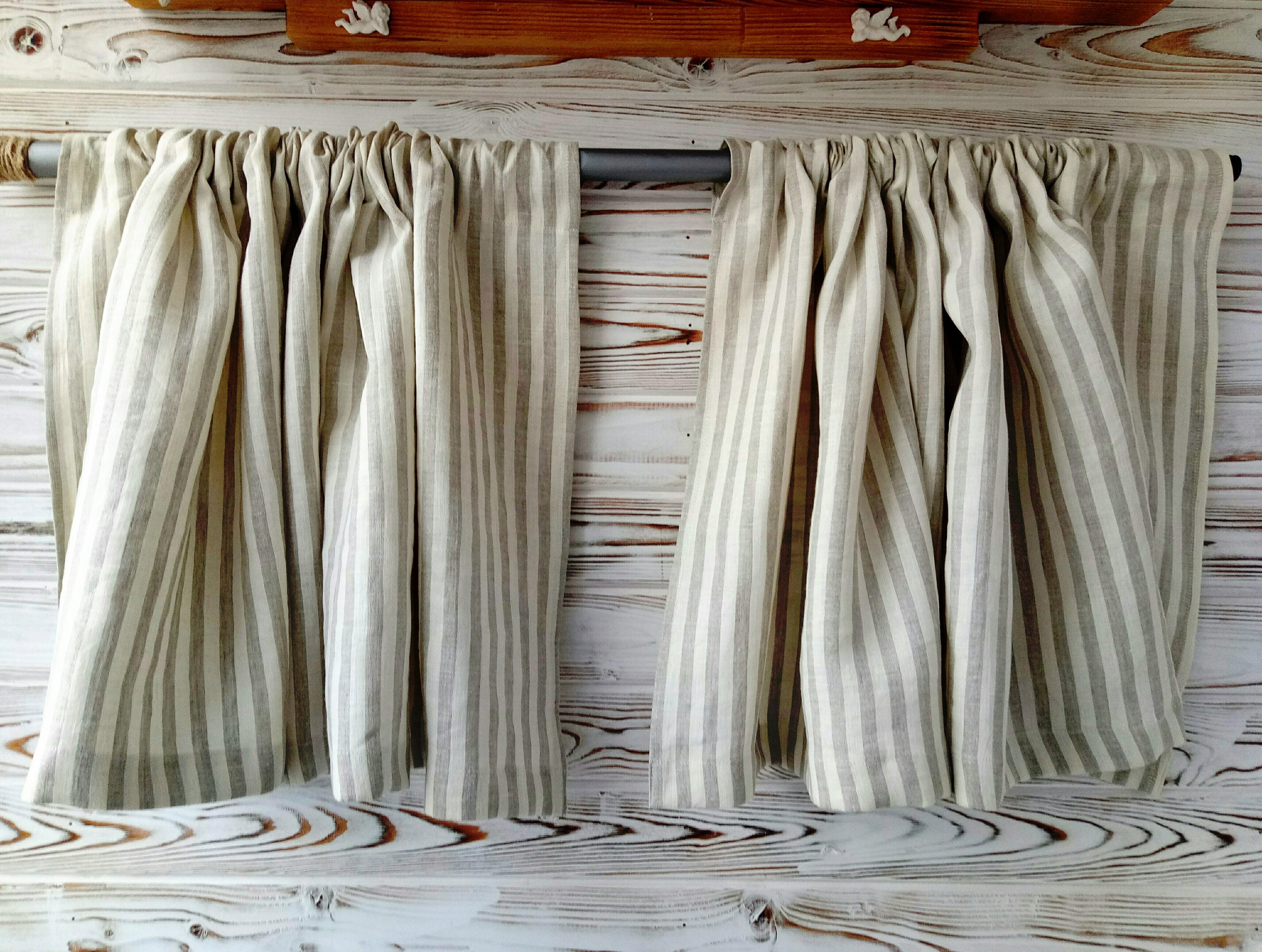 Kitchen curtains linen curtains panel farmhouse curtains Etsy