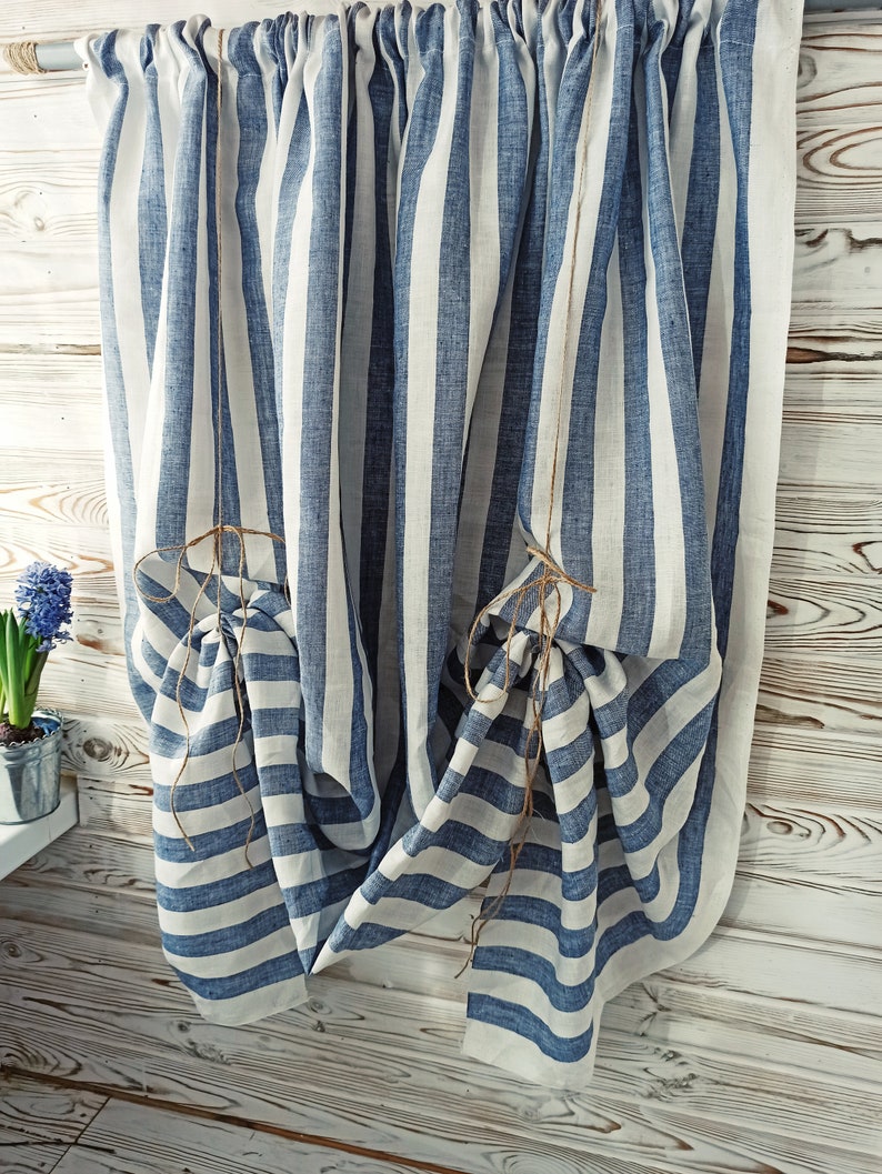 Kitchen curtains linen curtains panel farmhouse curtains Etsy