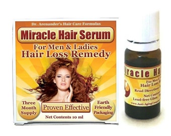 Hair Loss Treatment - Super Effective - 100 % Natural Remedy - Thicken Hair - Reduce Graying - For Thinning - Aging Hair - For Men & Women