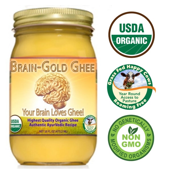 Brain-Gold Organic, Pasture Raised Ayurvedic Ghee