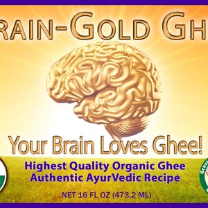 Brain-Gold Organic, Pasture Raised Ayurvedic Ghee image 2