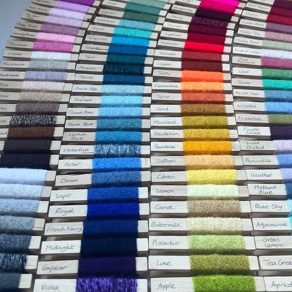 MADE To ORDER Stylecraft Special DK yarn pegs full set of 125 colours