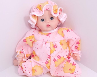 12 13 14 inch Small Doll Pajamas with Yellow Sheep fit Dolls like Corolle, Gotz, Little Huggums, Madame Alexander, Melissa &Doug, Thumbelina