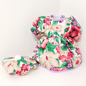 12&quot; 13&quot; 14&quot; Floral Doll Dress and Beret Hat fit Dolls like Adora, Corolle, Gotz, Huggums, Lee Middleton, Madame Alexander, Melissa & Doug