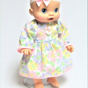 12&quot; 13&quot; 14&quot; Floral Baby Doll Dress fit Dolls like Adora, Corolle, Gotz, Huggums, Lee Middleton, Madame Alexander, Melissa & Doug, Minikane