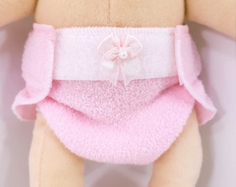 10 11 12 13 inch Pink Baby Doll Diaper Fit Dolls like Wee Baby Stella, Small Doll Clothes fit Adora, Corolle, Madame Alexander, Zapf