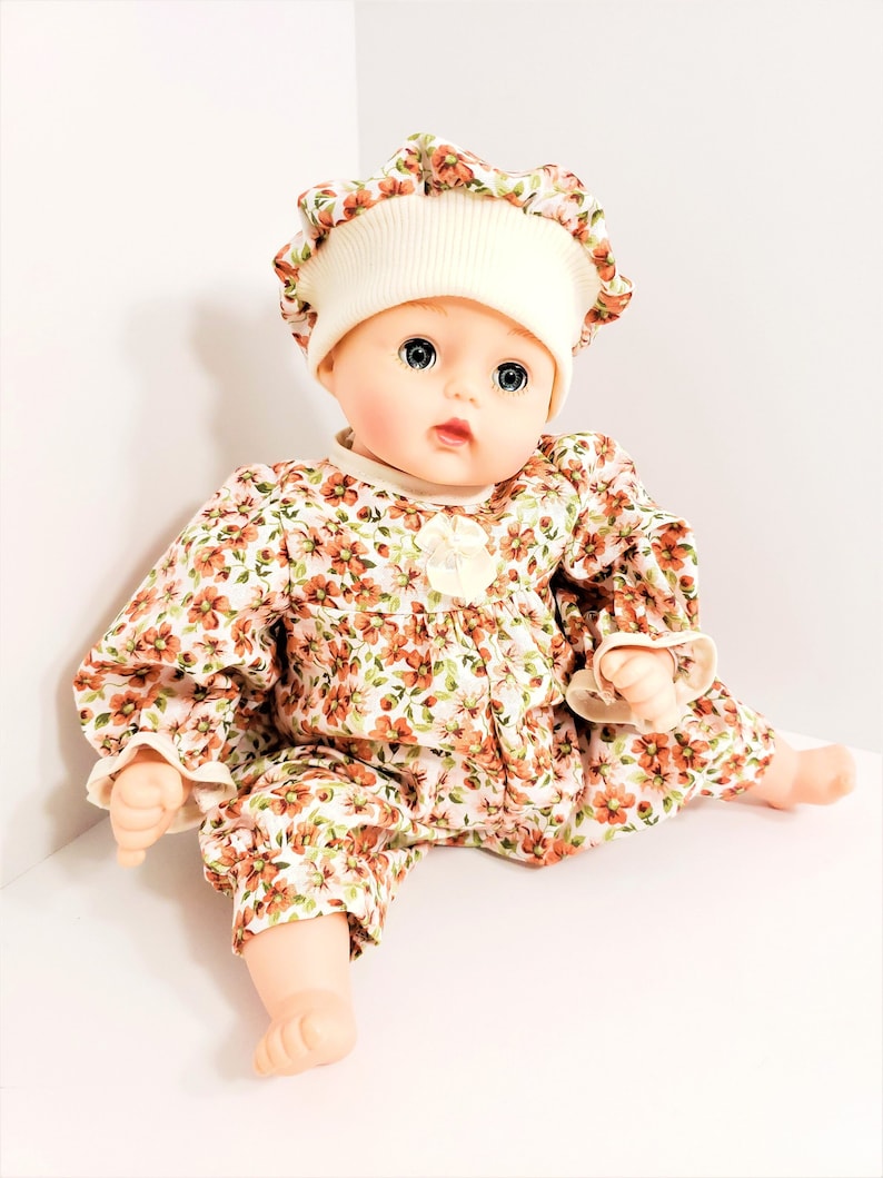 12 13 14 Inch Baby Doll Clothes Small Floral Doll Romper Fit Etsy