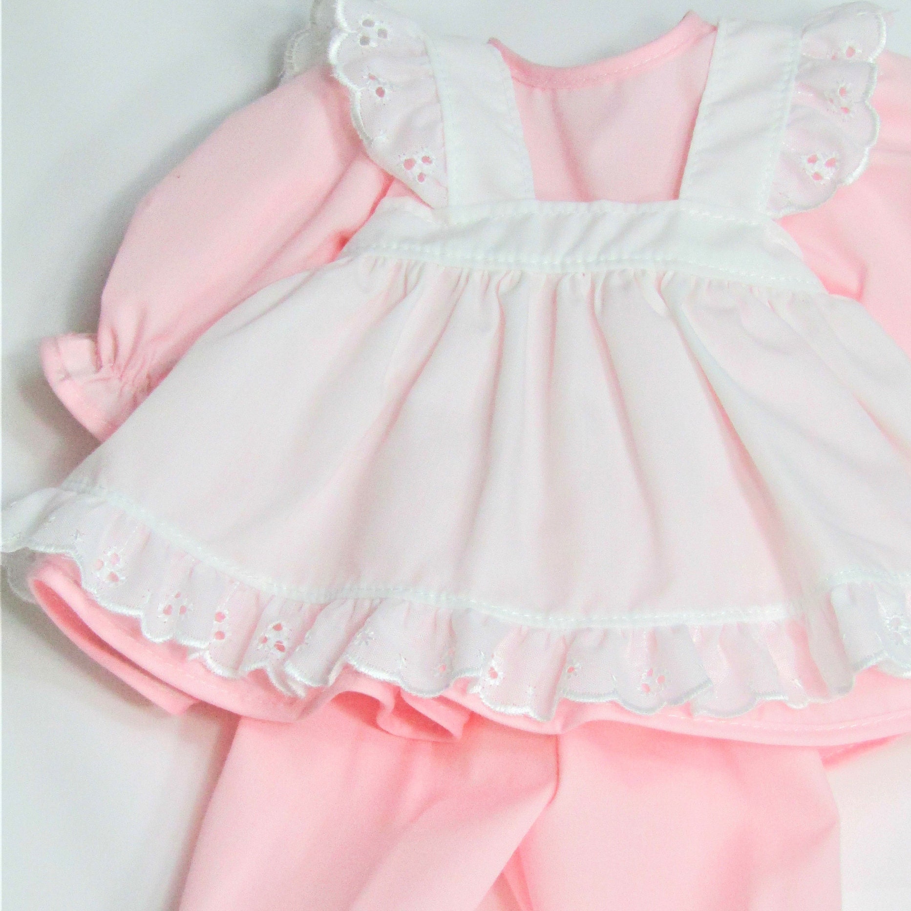 Pink Baby Doll Dress 15 Inch Doll Clothes Doll Pinafore - Etsy