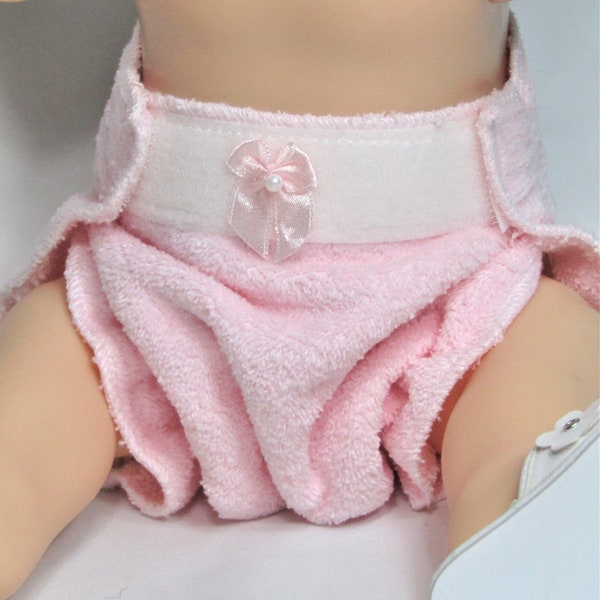 14-15-16-17-18 inch Thick Pink Doll Diaper, Reborn Baby Accessory, Fit Dolls Like Bitty Baby, Cabbage Patch, Lee Middleton, Madame Alexander