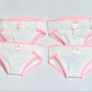 9&quot; 10&quot; 11&quot; 12&quot; 13&quot; Pink Doll Diapers, Stuffed Animal Pants fit Dolls like Adora, Baby Alive, Corolle, Gotz, Lee Middleton, Madame Alexander