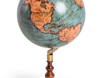 Antique Style Globe on Wooden Stand