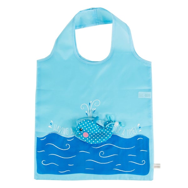 Sass and Belle Foldable Reusable shopping Bag Whale Hedgehog