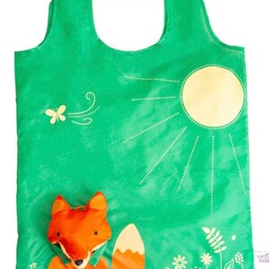 Sass and Belle Foldable Shopping Bag Fox Dog Sun image 3