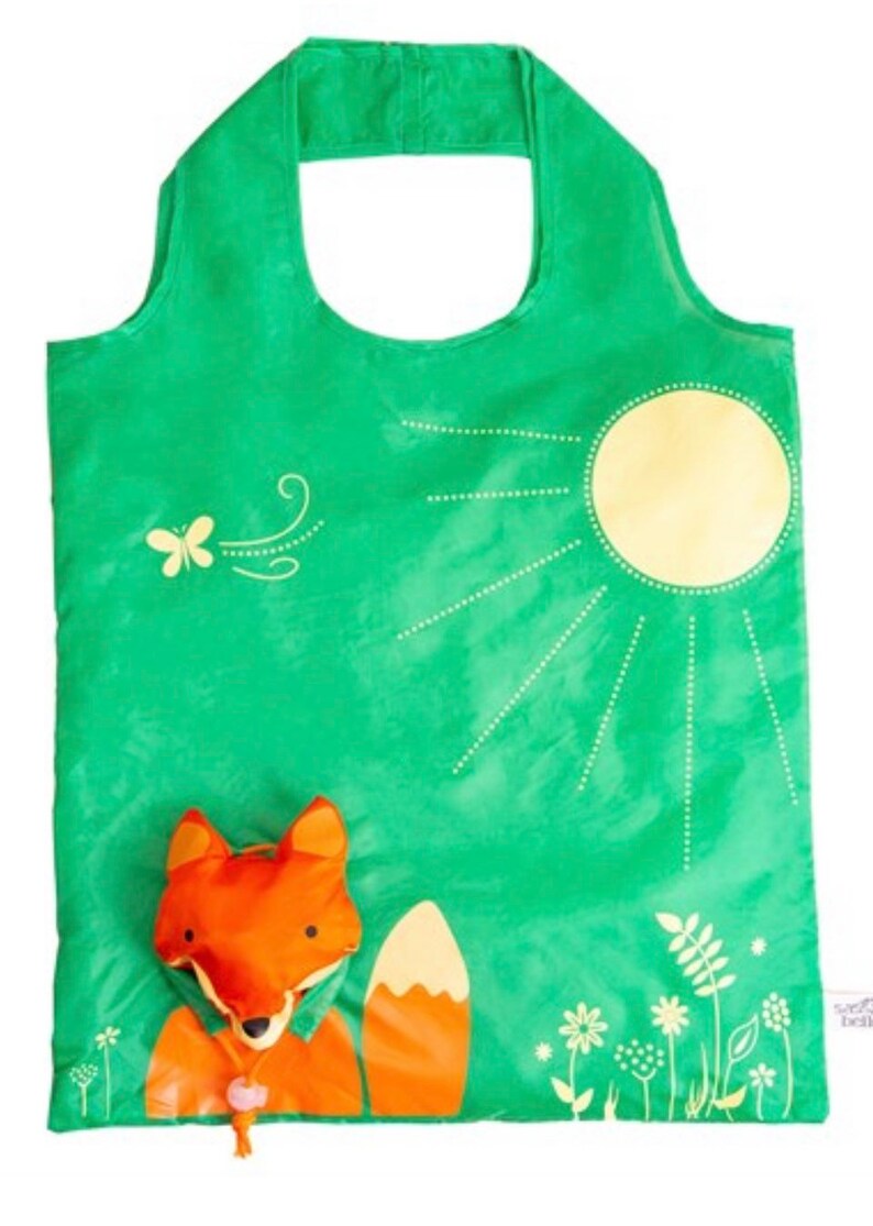 Sass and Belle Foldable Shopping Bag Fox Dog Sun image 3